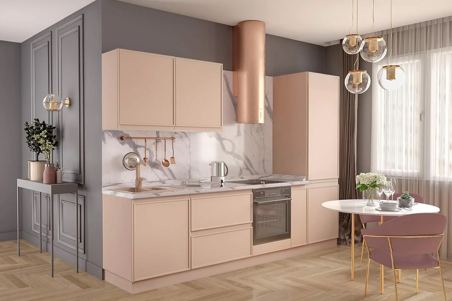 Купить Модульная кухня "Рeach" под заказ, цена от 3500 руб., в рассрочку. Кухни в Гомеле и Речице.