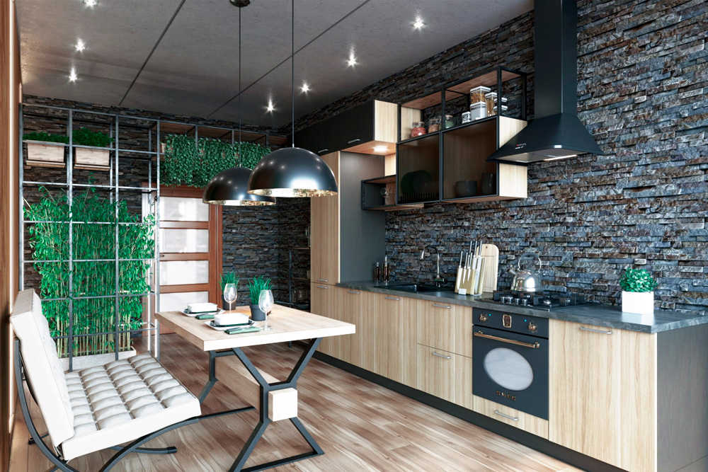 Купить Кухня Лофт "Nord" под заказ, цена от 2900 руб., в рассрочку. Кухни в Гомеле и Речице.