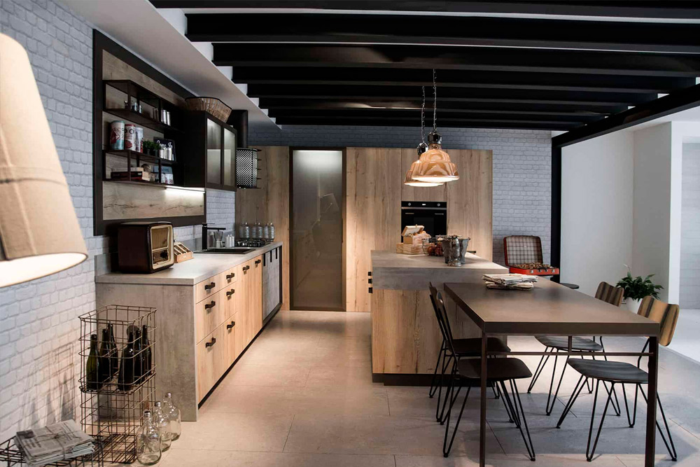 Купить Кухня Лофт "Brooklyn" под заказ, цена от 3500 руб., в рассрочку. Кухни в Гомеле и Речице.