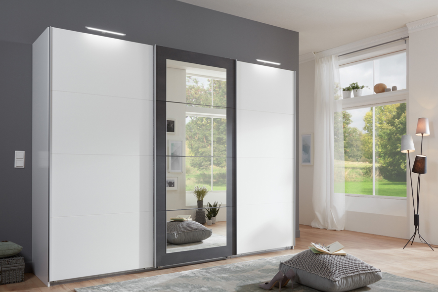 Купить Шкаф-купе с комбинированными дверями под заказ, цена от 1402 руб., в рассрочку. Шкафы-купе в Гомеле и Речице.