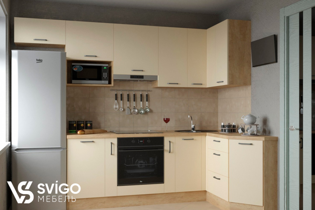 Купить Кухня в рассрочку "Beige" под заказ, цена от 4000 руб., в рассрочку. Кухни в Гомеле и Речице.