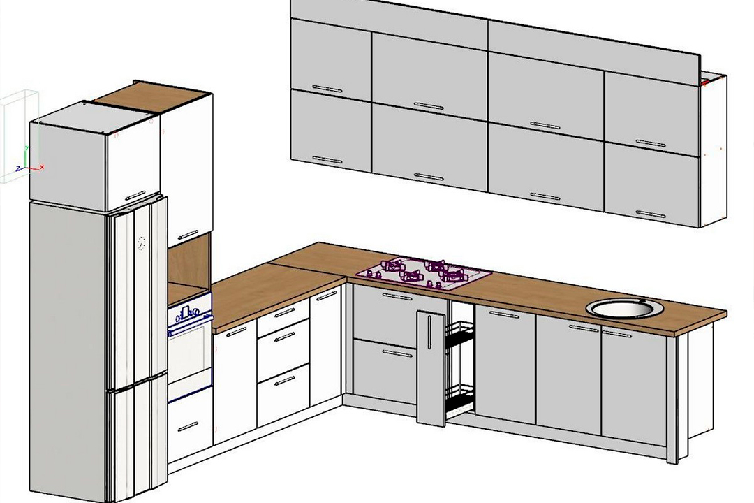 Купить Классическая кухня "Wood&White" под заказ, цена от 5000 руб., в рассрочку. Кухни в Гомеле и Речице.