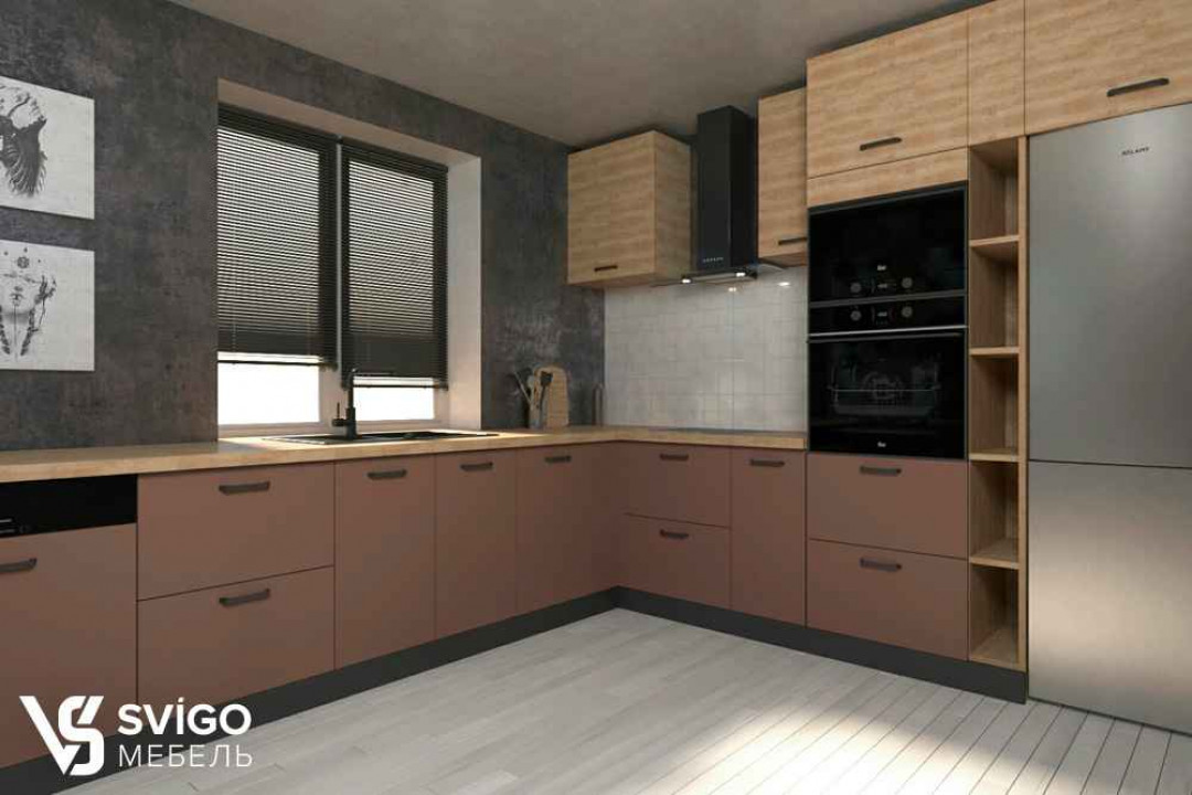 Купить Кухня в рассрочку "Terracotta" под заказ, цена от 5000 руб., в рассрочку. Кухни в Гомеле и Речице.