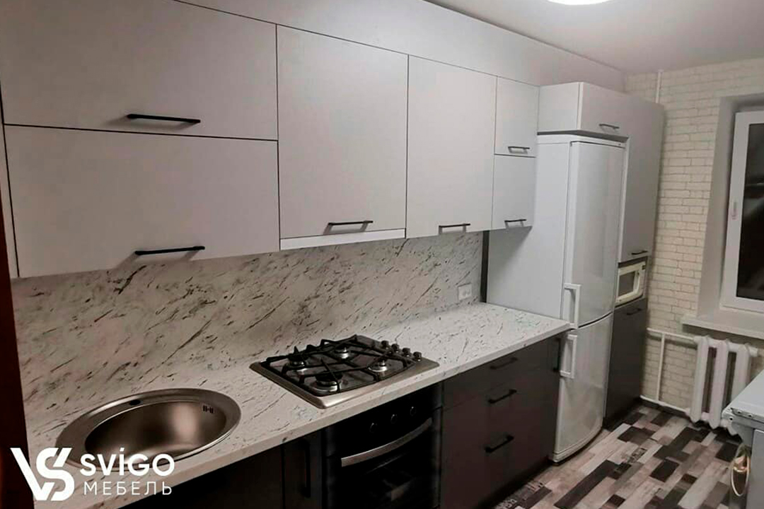 Купить Маленькая кухня "Grays" под заказ, цена от 3900 руб., в рассрочку. Кухни в Гомеле и Речице.