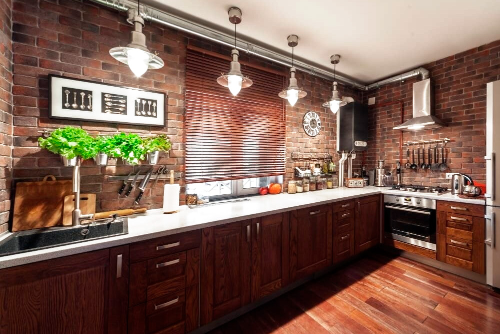 Купить Кухня Лофт "At Home" под заказ, цена от 2500 руб., в рассрочку. Кухни в Гомеле и Речице.