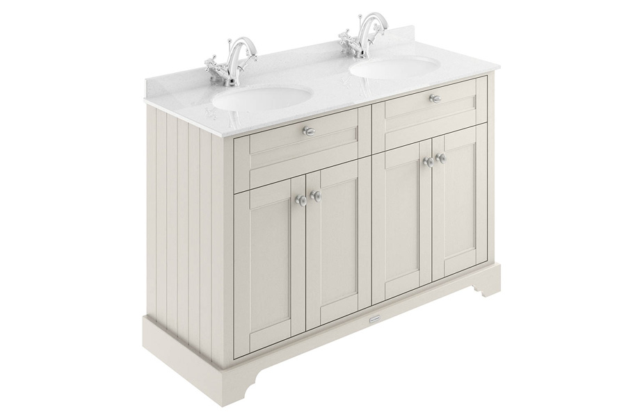 Купить Прямой классический комод под раковину светло-бежевого цвета под заказ, цена от 0 руб., в рассрочку. Мебель для ванной в Гомеле и Речице.