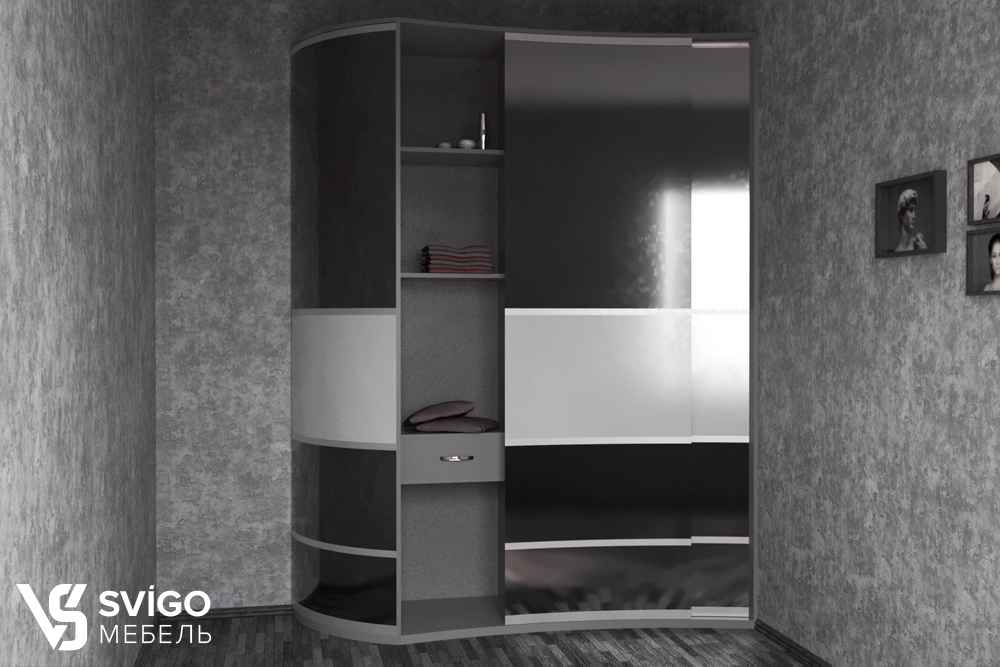 Купить Радиусный шкаф "Roommate" под заказ, цена от 2000 руб., в рассрочку. Шкафы в Гомеле и Речице.
