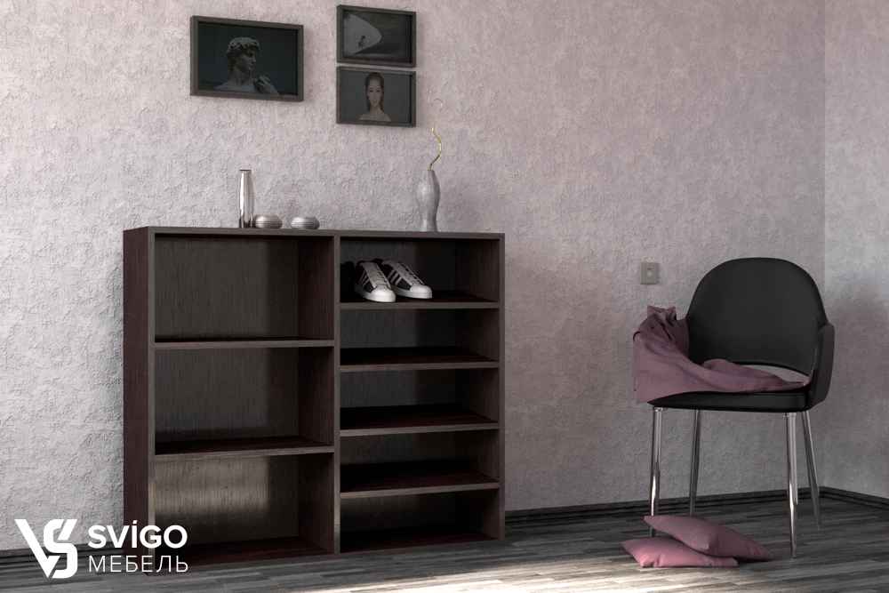 Купить Открытый стеллаж для обуви под заказ, цена от 190 руб., в рассрочку. Полки, стеллажи в Гомеле и Речице.