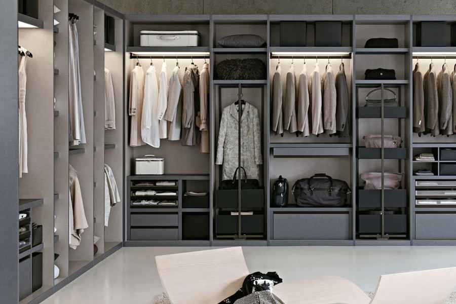 Гардеробная L-gray Г-образной формы Купить Гардеробная L-gray Г-образной формы под заказ, цена от 0 руб., в рассрочку. Гардеробные в Гомеле и Речице.