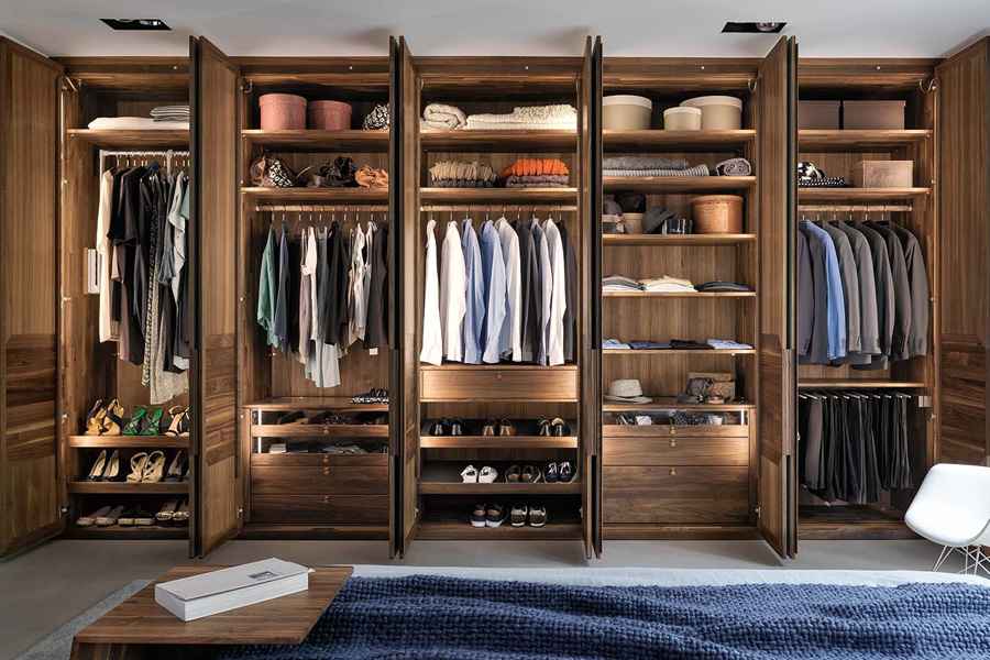 Купить Гардеробная линейная - L-walnut под заказ, цена от 0 руб., в рассрочку. Гардеробные в Гомеле и Речице.