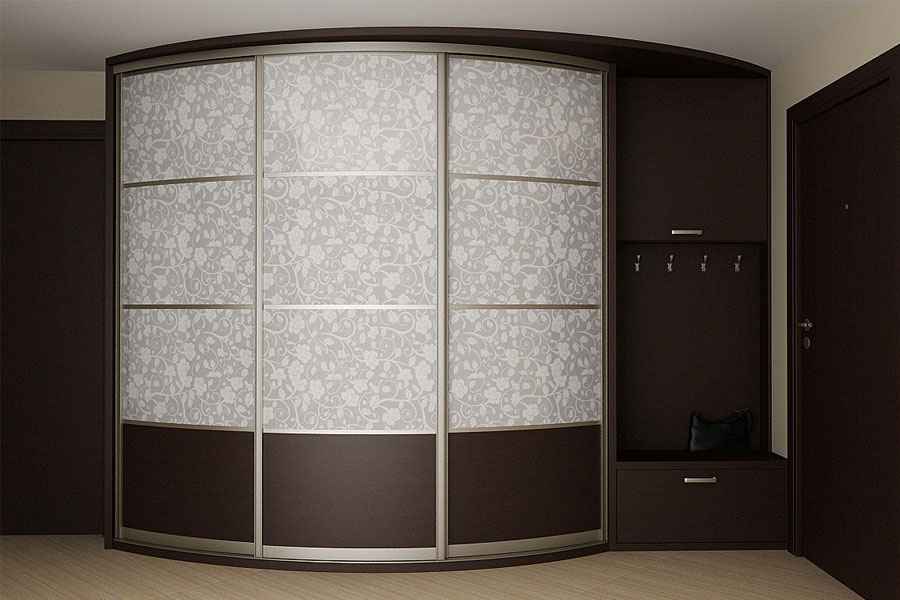 Купить Угловой радиусный шкаф "Petal" под заказ, цена от 2900 руб., в рассрочку. Шкафы в Гомеле и Речице.